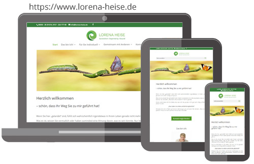 Erstellung einer Homepage für Lorena Dammann-Heise - Einfach Glücklich Sein